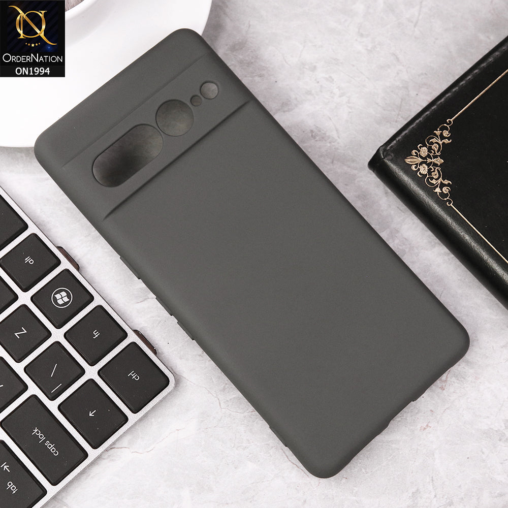 Google Pixel 7 Pro Cover - darkgray - Matte Shockproof Sillica Gel Soft Case
