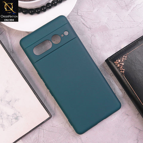 Google Pixel 7 Pro - Peacock - Matte Shockproof Sillica Gel Soft Case