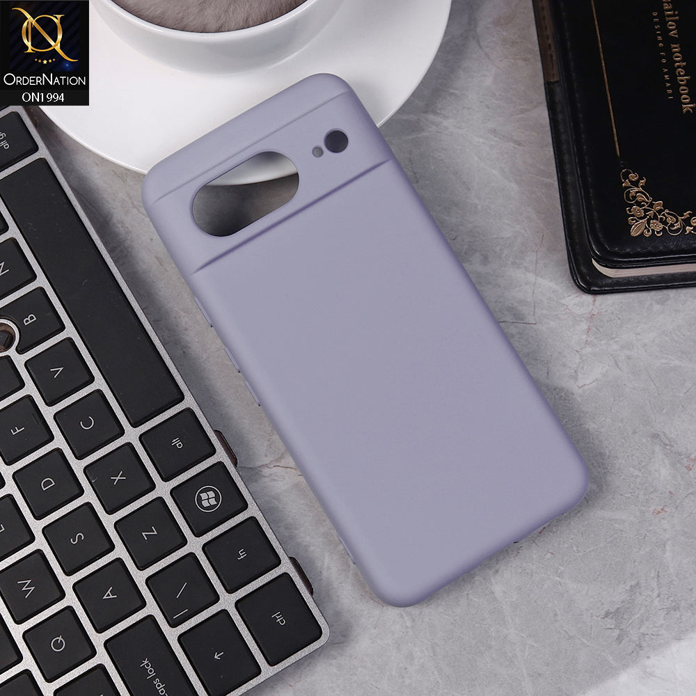 Google Pixel 8 Cover - Light Purple -  Matte Shockproof Sillica Gel Soft Case