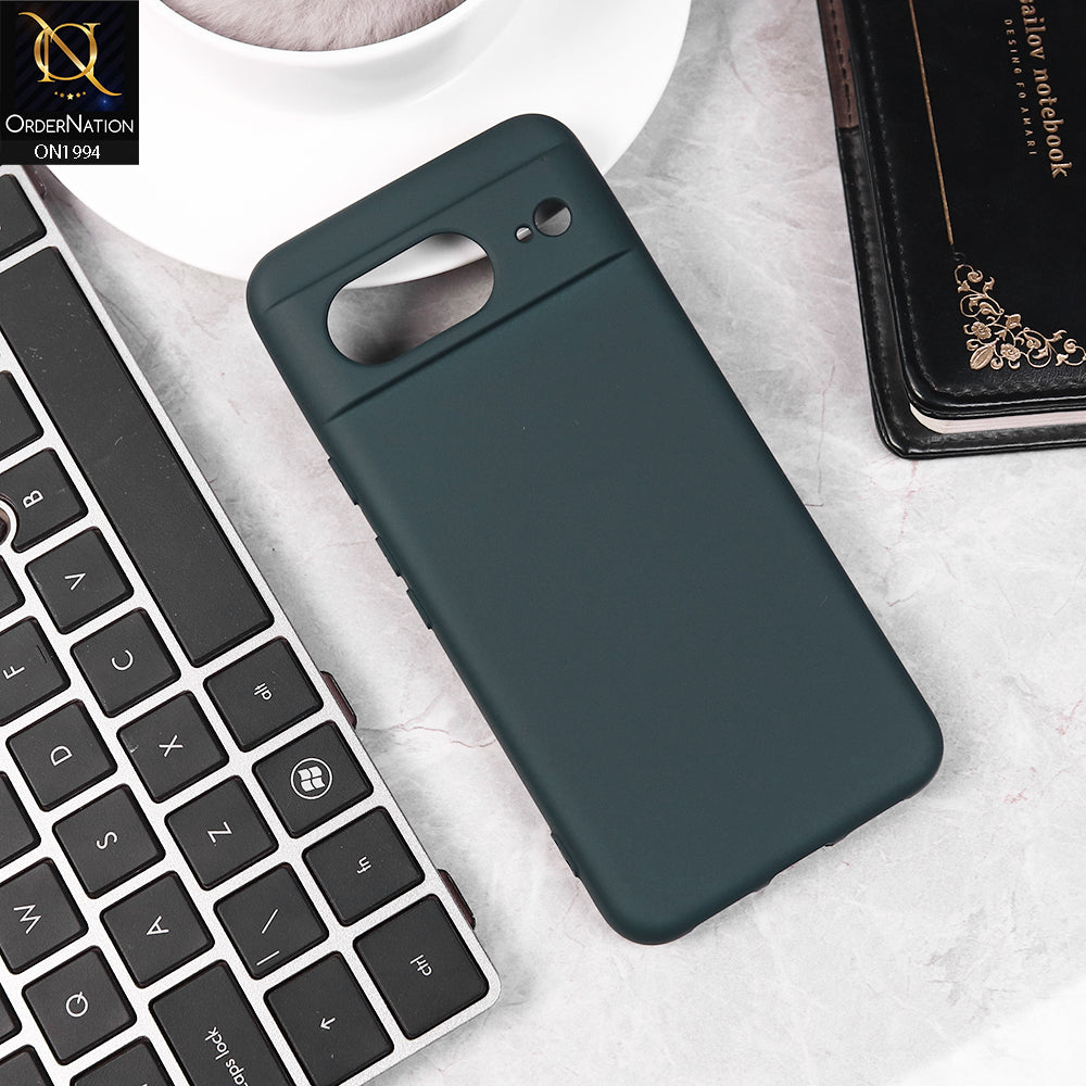 Google Pixel 8 Cover - Midnight Blue -  Matte Shockproof Sillica Gel Soft Case