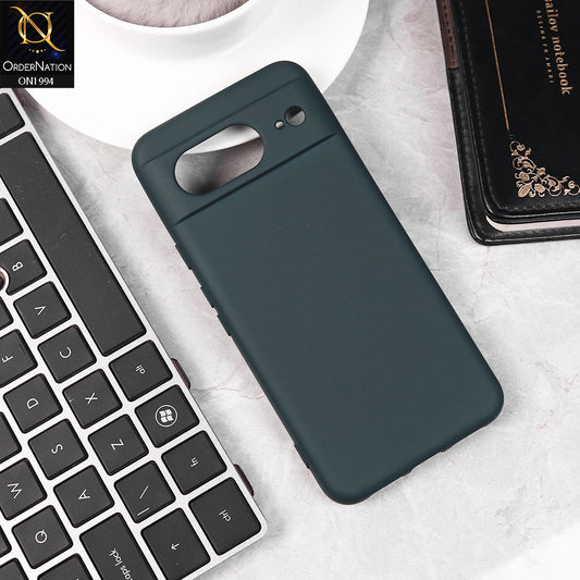 Google Pixel 8 Cover - Midnight Blue -  Matte Shockproof Sillica Gel Soft Case