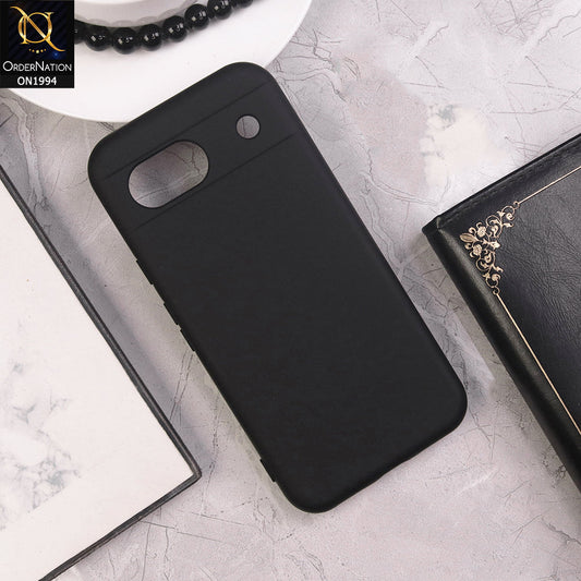 Google Pixel 8a - Black - Matte Shockproof Sillica Gel Soft Case