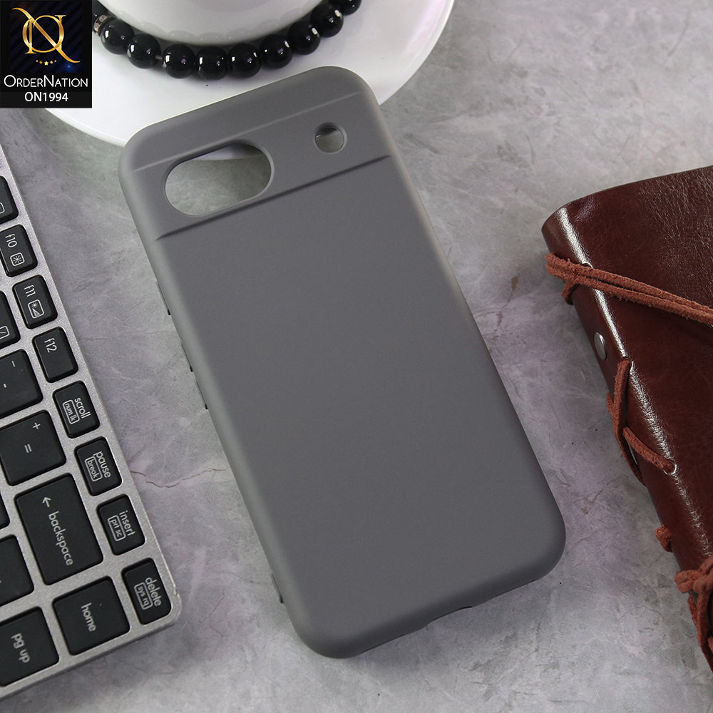 Google Pixel 8a Cover - Gray - Matte Shockproof Sillica Gel Soft Case