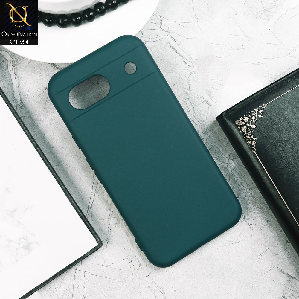 Google Pixel 8a - Peacock - Matte Shockproof Sillica Gel Soft Case