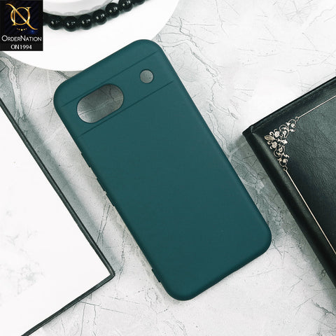 Google Pixel 8a - Peacock - Matte Shockproof Sillica Gel Soft Case