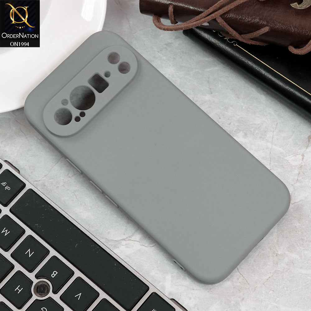 Google Pixel 9 Pro Cover - Light Gray - Matte Shockproof Sillica Gel Soft Case