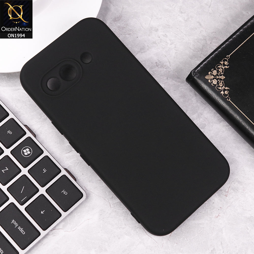 Google Pixel 9a Cover - Black - Matte Shockproof Sillica Gel Soft Case