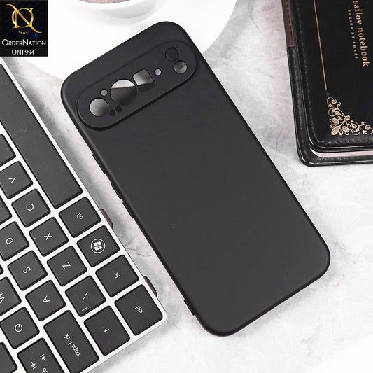Google Pixel 9 Pro XL Cover - Black -  Matte Shockproof Sillica Gel Soft Case