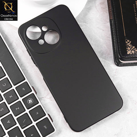 Tecno Spark Go 1 Cover - Black -  Matte Shockproof Sillica Gel Soft Case