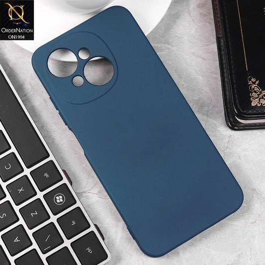 Tecno Spark Go 1 Cover - Blue -  Matte Shockproof Sillica Gel Soft Case