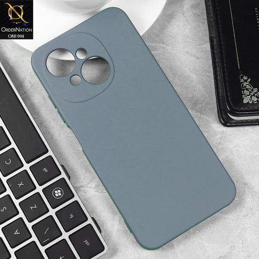 Tecno Spark Go 1 Cover - Steel Gray -  Matte Shockproof Sillica Gel Soft Case