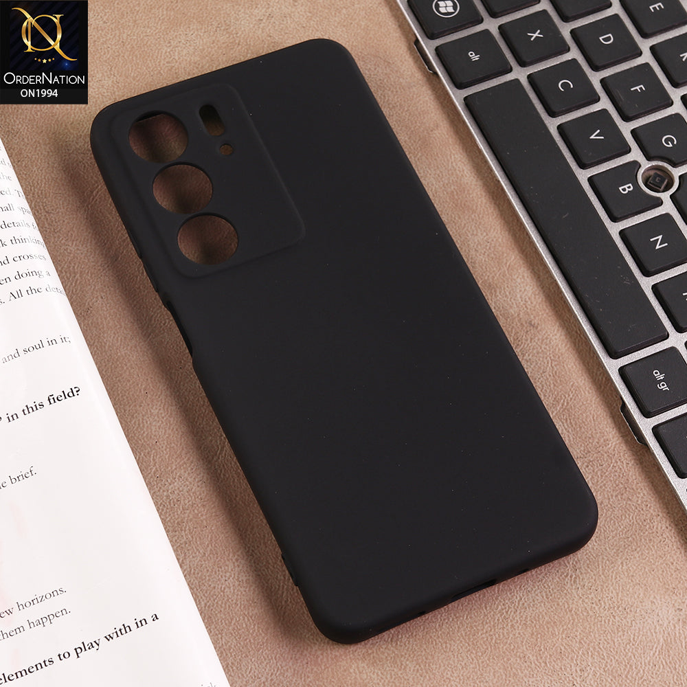 Realme C75 Cover - Black - New Matte Blue Silicone Case  Soft Touch Slim Back Cover