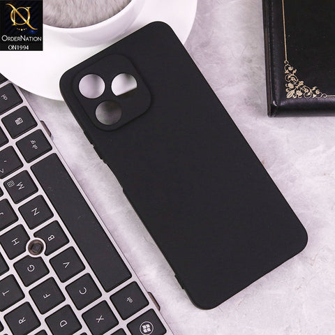 Realme Note 50 Cover - Black -  Matte Shockproof Sillica Gel Soft Case