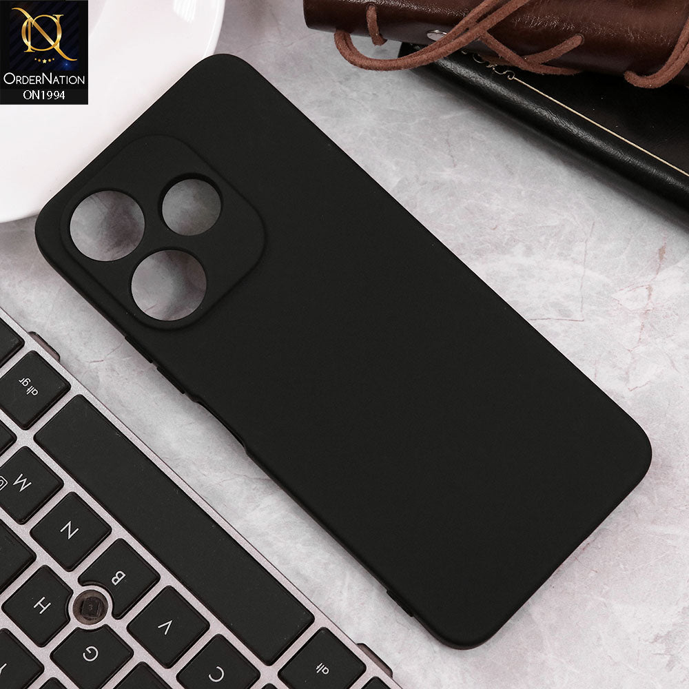 Xiaomi Redmi Note 13R Cover - Black - Matte Shockproof Sillica Gel Soft Case