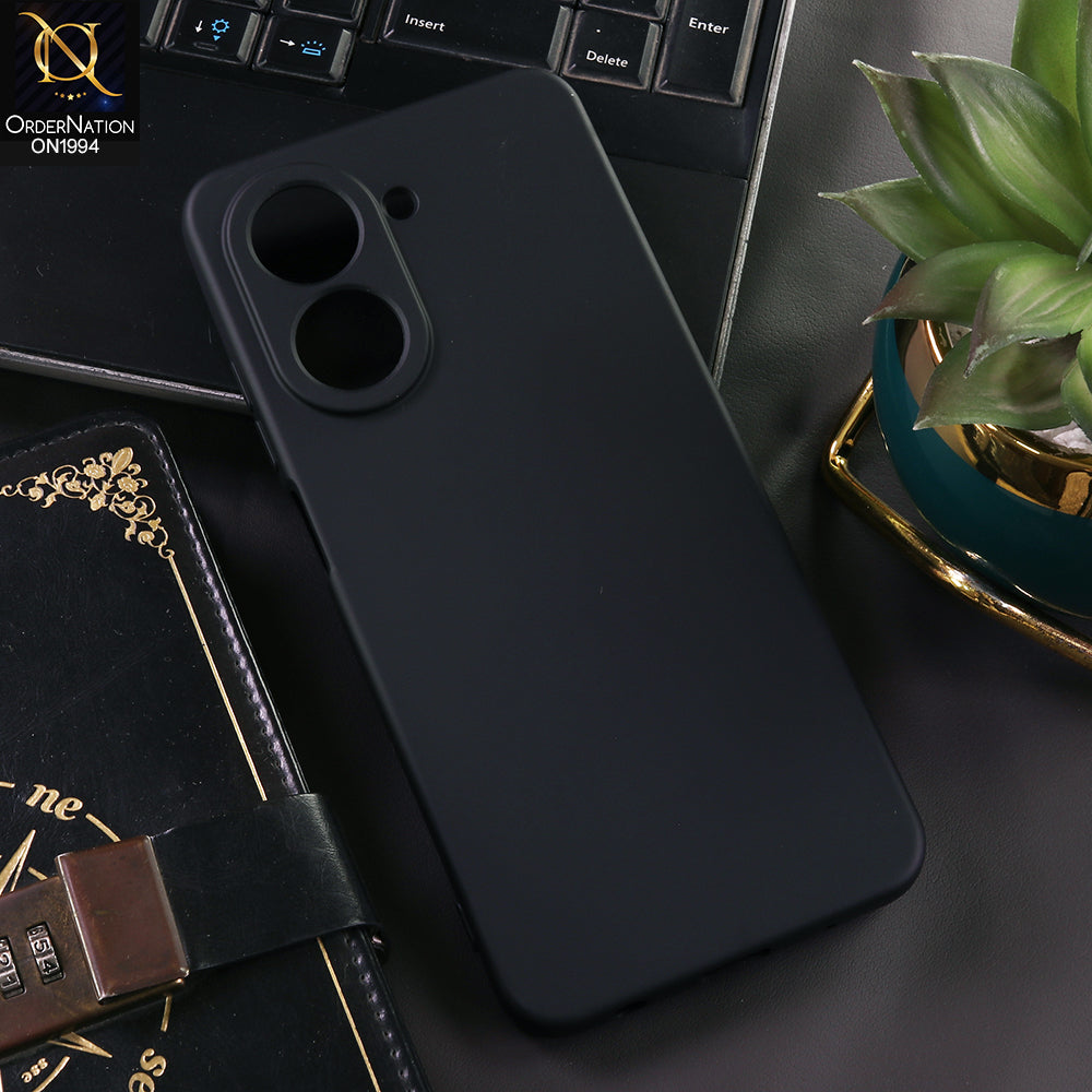 Xiaomi Poco C71 4G Cover - Black - New Matte Black Silicone Case  Soft Touch Slim Back Cover