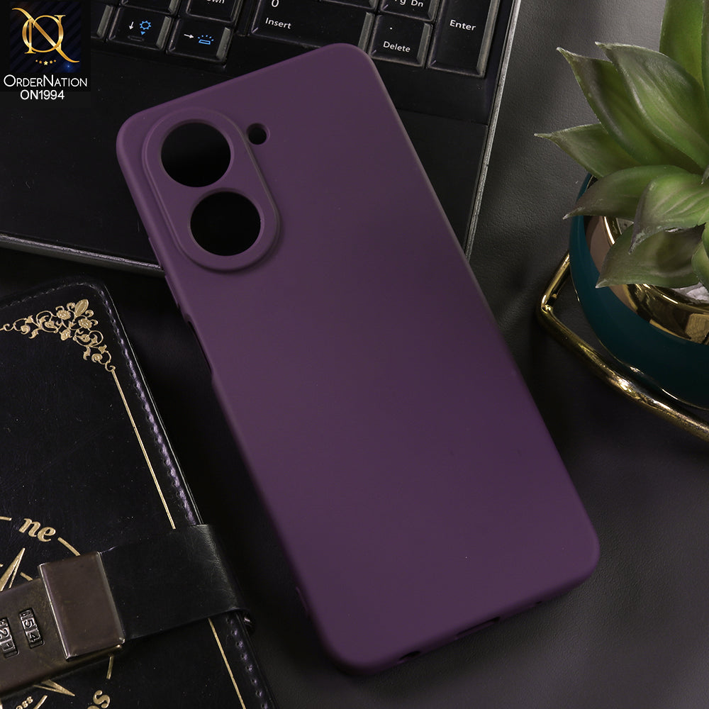 Xiaomi Redmi A5 4G Cover - Dark Magenta - New Matte Dark Magenta Silicone Case  Soft Touch Slim Back Cover