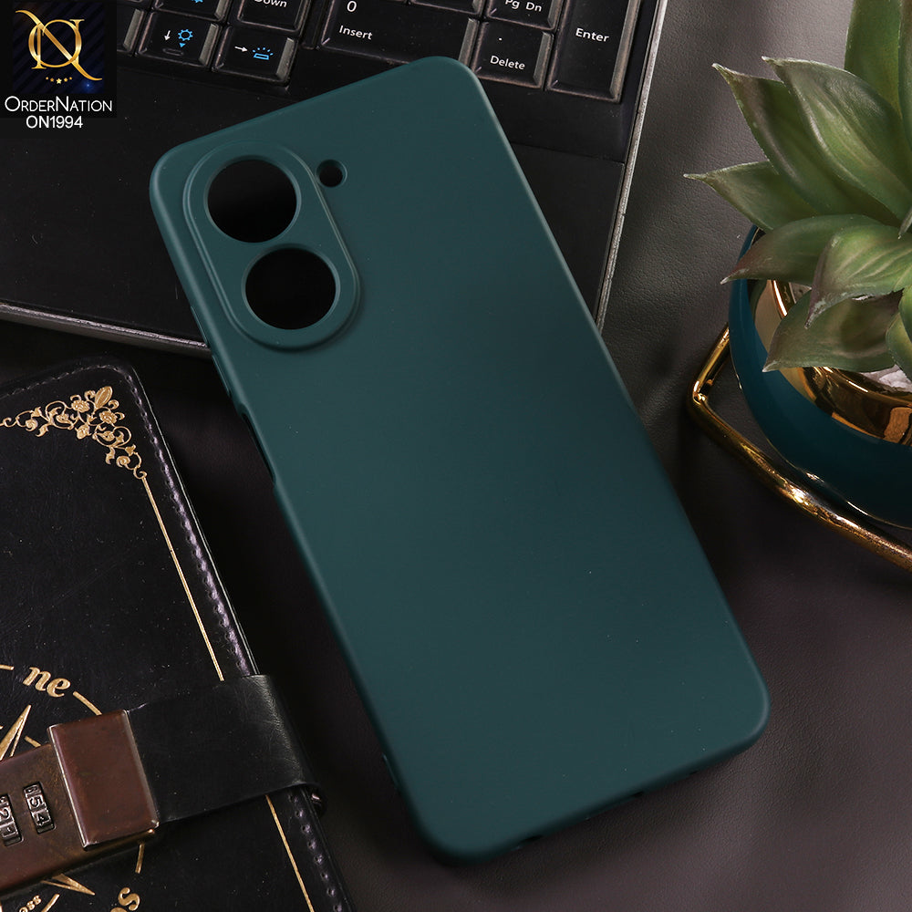 Xiaomi Poco C71 4G Cover - Green - New Matte Green Silicone Case  Soft Touch Slim Back Cover