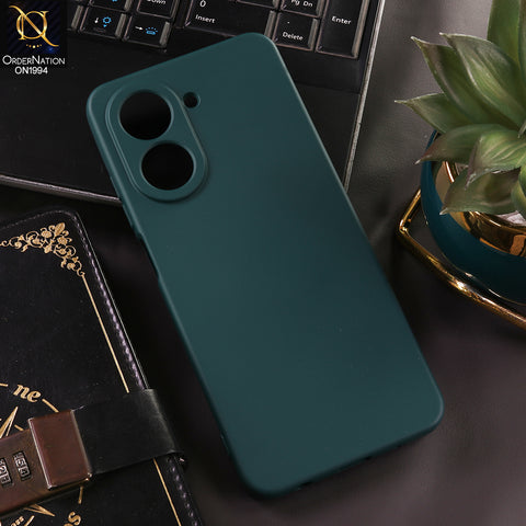 Xiaomi Poco C71 4G Cover - Green - New Matte Green Silicone Case  Soft Touch Slim Back Cover
