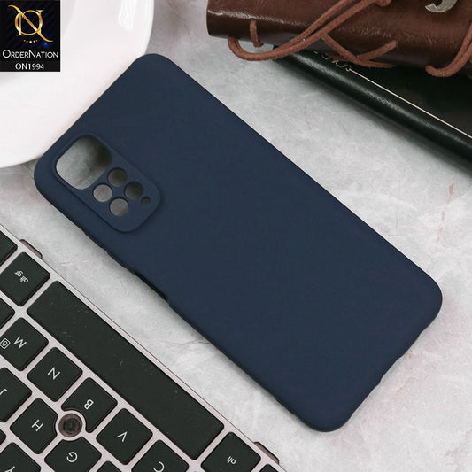 Xiaomi Redmi Note 11 Cover - Midnight Blue - Matte Shockproof Sillica Gel Soft Case