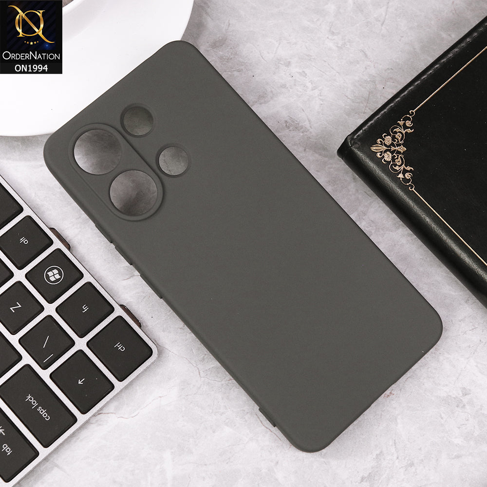 Xiaomi Redmi Note 13  Cover - Gray - Matte Shockproof Sillica Gel Soft Case