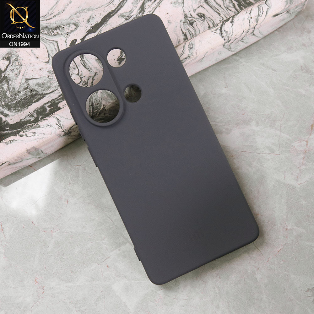 Xiaomi Poco M6 Pro 4G Cover - Gray - Matte Shockproof Sillica Gel Soft Case