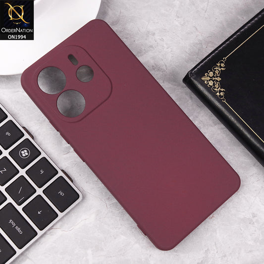 Xiaomi Redmi Note 14 4G  Cover - Purple - Matte Shockproof Sillica Gel Soft Case