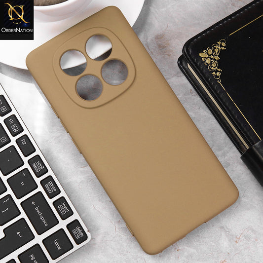 Xiaomi Redmi Note 14 Pro 4G Cover - Light Brown - Matte Shockproof Sillica Gel Soft Case