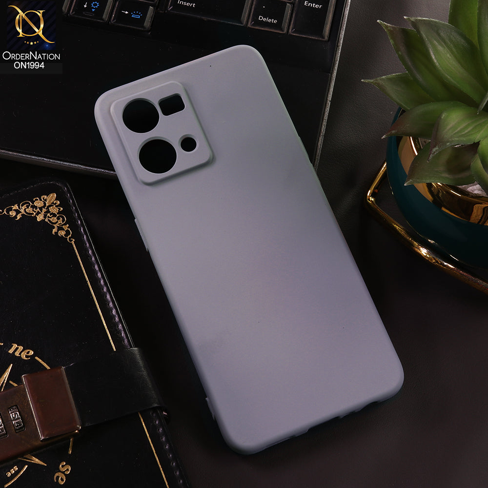 Oppo F21 Pro 4G Cover - Gray - New Matte Gray Silicone Case  Soft Touch Slim Back Cover