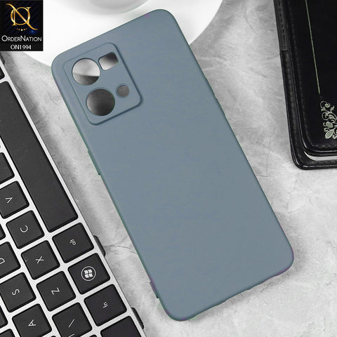 Oppo Reno 7 4G Cover - Steel Gray -  Matte Shockproof Sillica Gel Soft Case