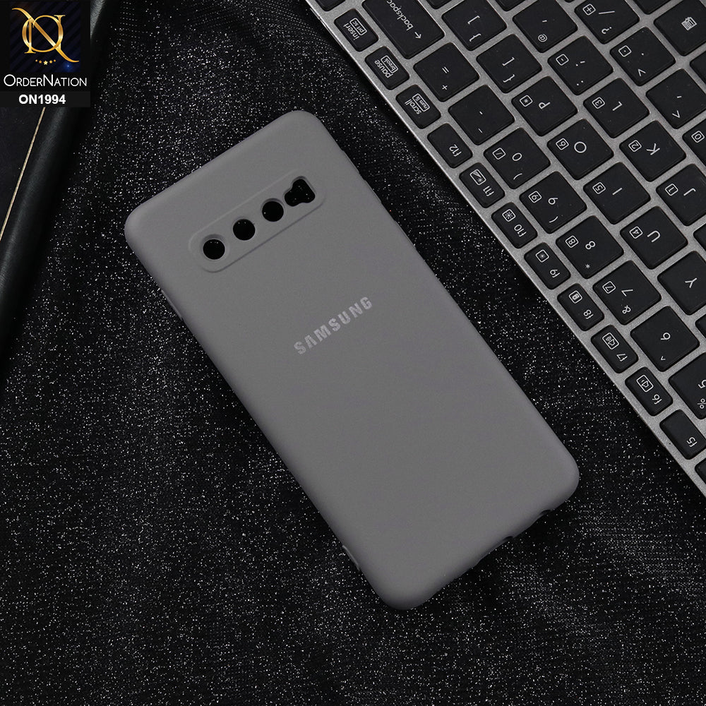 Samsung Galaxy S10 5G - Gray -  New Matte Gray Silicone Case  Soft Touch Slim Back Cover
