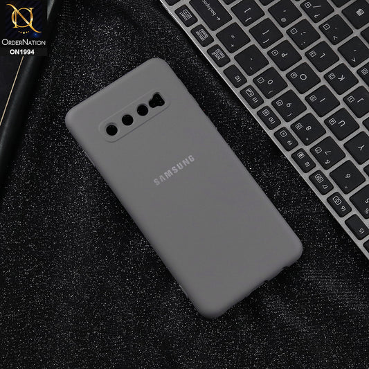 Samsung Galaxy S10 5G - Gray -  New Matte Gray Silicone Case  Soft Touch Slim Back Cover