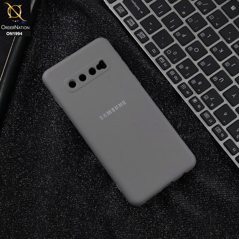 Samsung Galaxy S10 5G - Gray -  New Matte Gray Silicone Case  Soft Touch Slim Back Cover