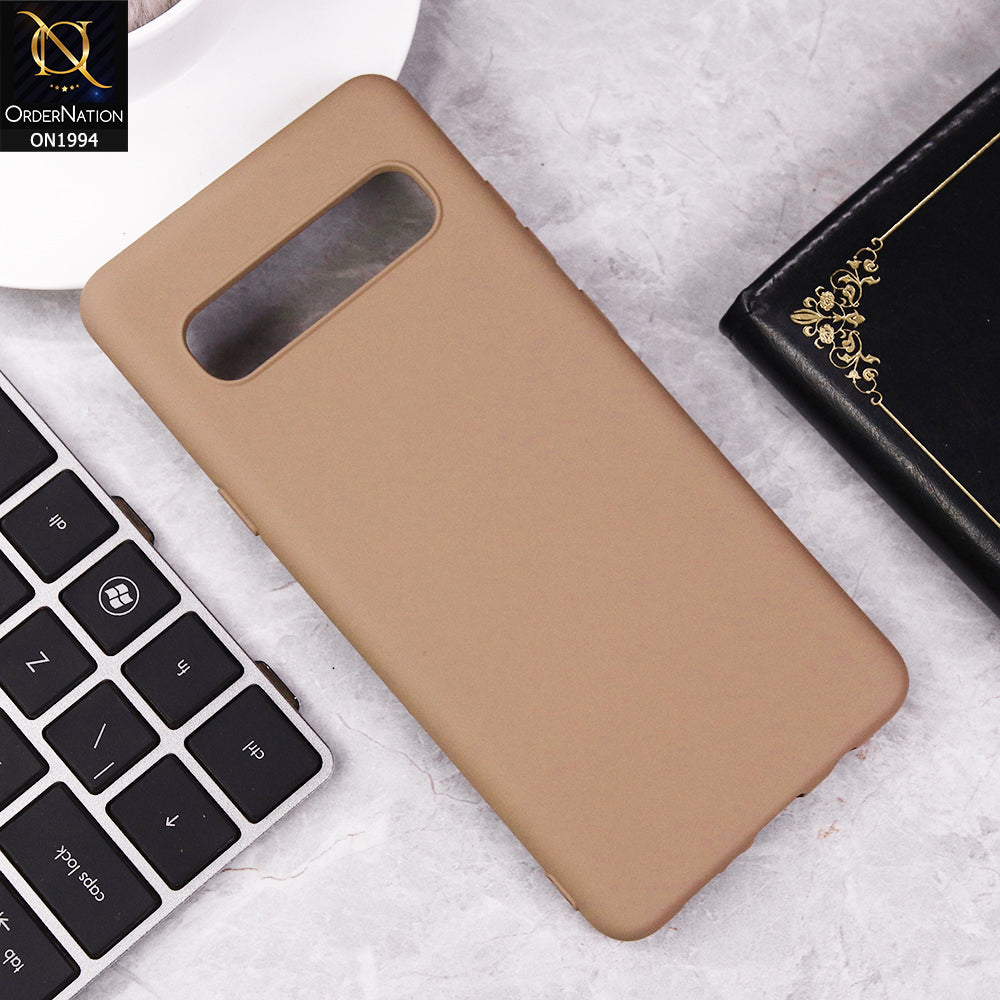 Samsung Galaxy S10 5G Cover - Desert - Matte Shockproof Sillica Gel Soft Case