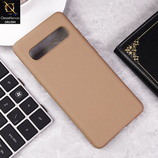 Samsung Galaxy S10 5G Cover - Desert - Matte Shockproof Sillica Gel Soft Case