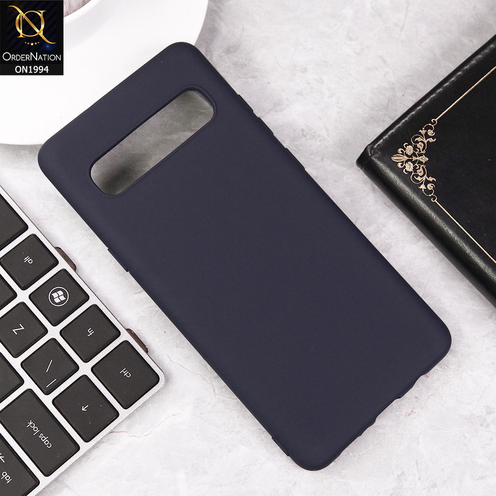 Samsung Galaxy S10 5G Cover - Midnight Blue - Matte Shockproof Sillica Gel Soft Case