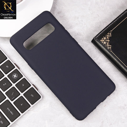 Samsung Galaxy S10 5G Cover - Midnight Blue - Matte Shockproof Sillica Gel Soft Case