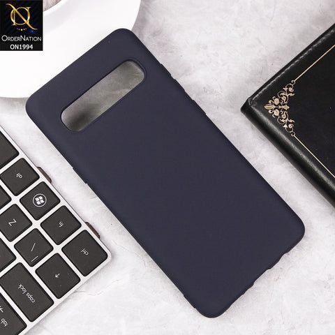 Samsung Galaxy S10 5G Cover - Midnight Blue - Matte Shockproof Sillica Gel Soft Case