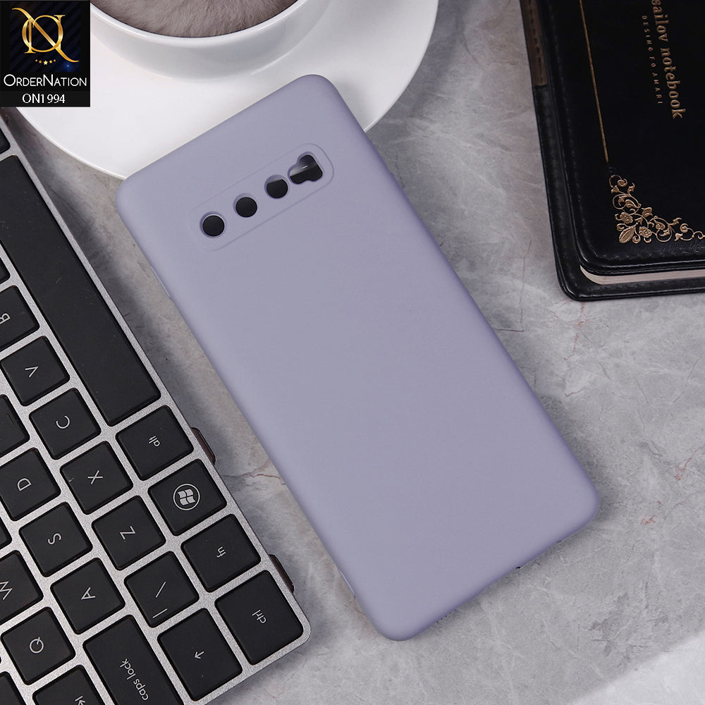 Samsung Galaxy S10 Plus Cover - Light Purple -  Matte Shockproof Sillica Gel Soft Case