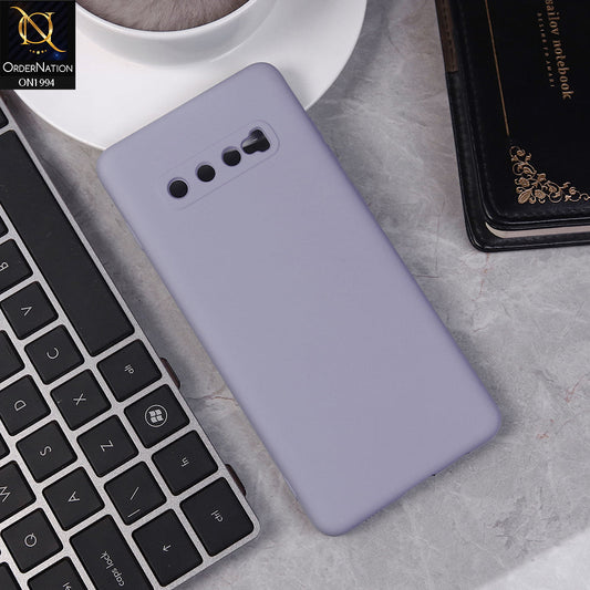 Samsung Galaxy S10 Plus Cover - Light Purple -  Matte Shockproof Sillica Gel Soft Case