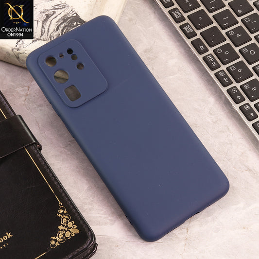Samsung Galaxy S20 Ultra  Cover  - Midnight Blue - New Matte Gray Silicone Case  Soft Touch Slim Back Cover