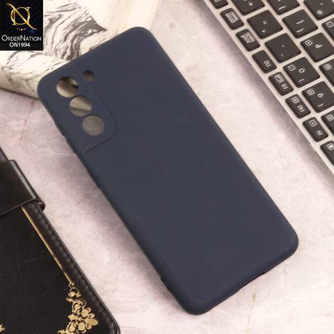 Samsung Galaxy S21 5G  Cover  - Midnight Blue - New Matte Gray Silicone Case  Soft Touch Slim Back Cover