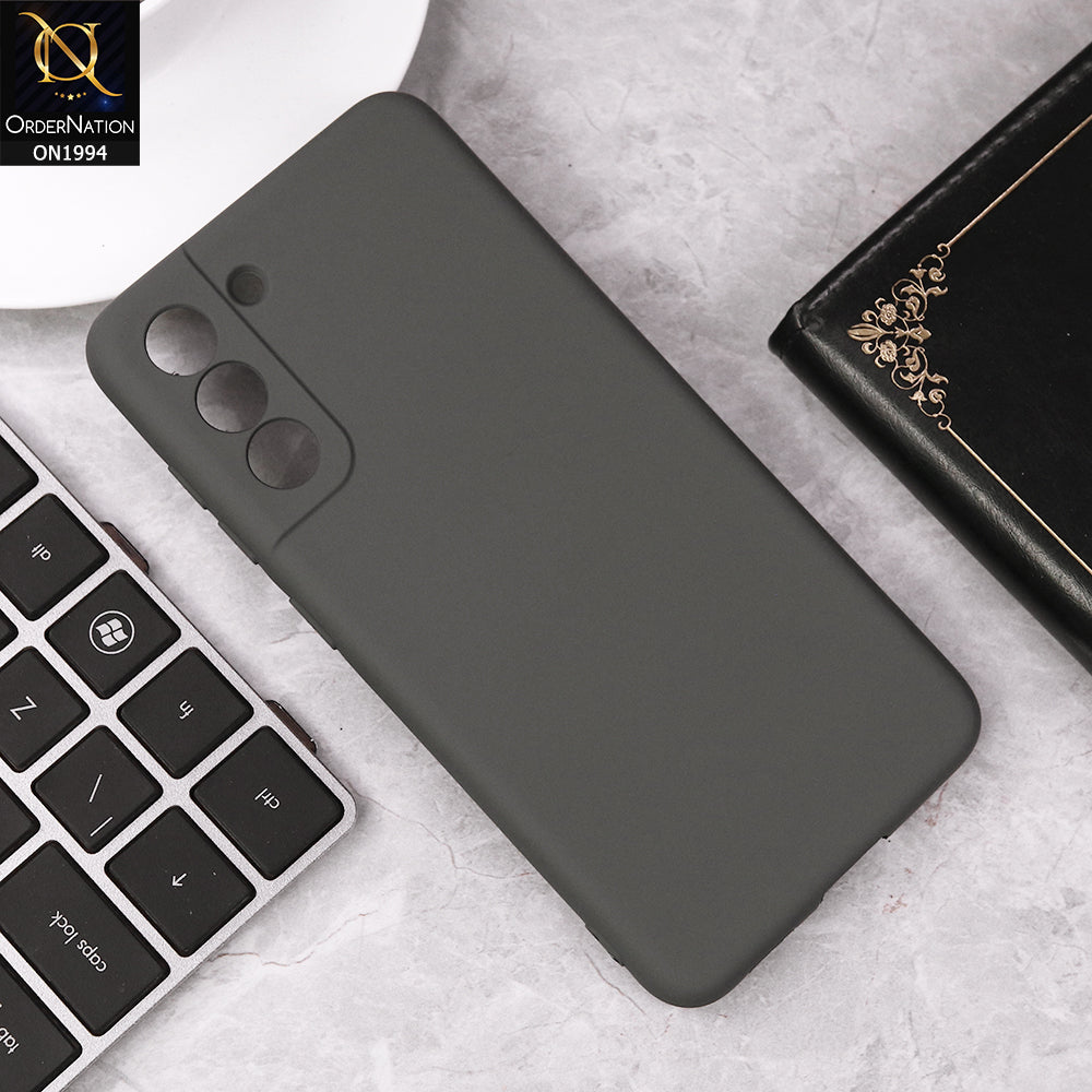 Samsung Galaxy S21 FE 5G  Cover - Gray - Matte Shockproof Sillica Gel Soft Case