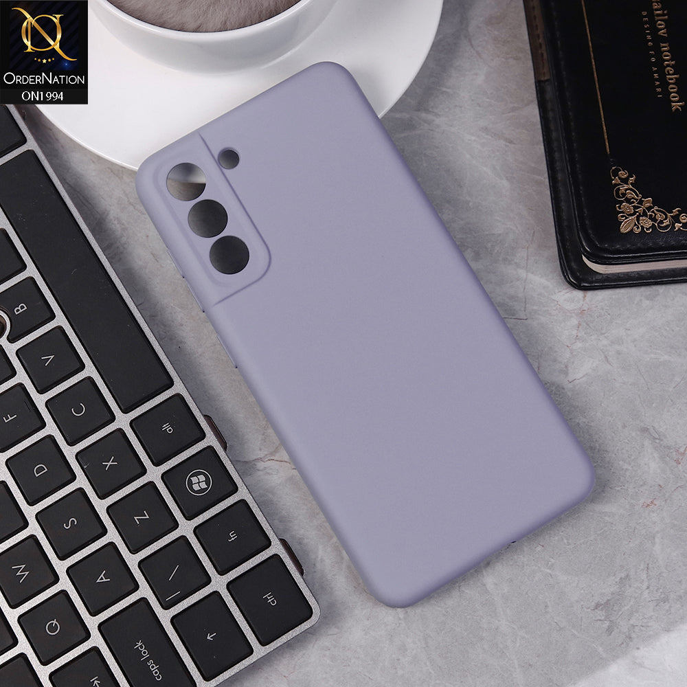 Samsung Galaxy S21 FE Cover - Light Purple -  Matte Shockproof Sillica Gel Soft Case
