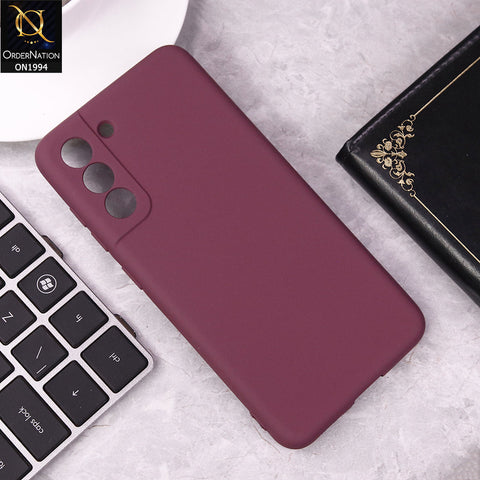 Samsung Galaxy S21 FE 5G  Cover - Maroon - Matte Shockproof Sillica Gel Soft Case