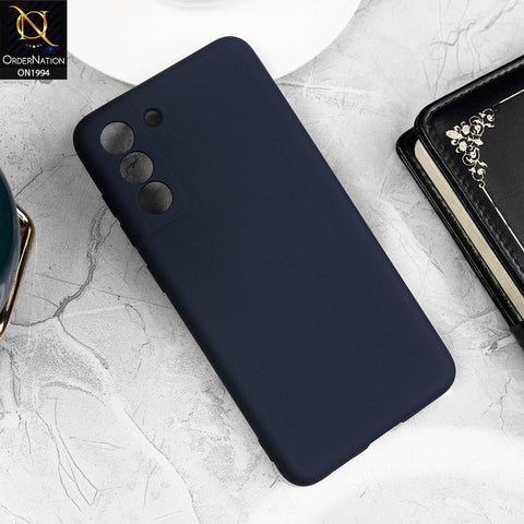 Samsung Galaxy S21 FE 5G Cover - Midnight Blue - Matte Shockproof Sillica Gel Soft Case