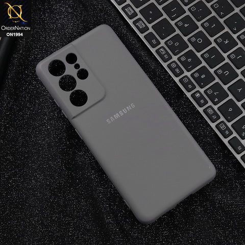 Samsung Galaxy S21 Ultra 5G - Gray -  New Matte Gray Silicone Case  Soft Touch Slim Back Cover