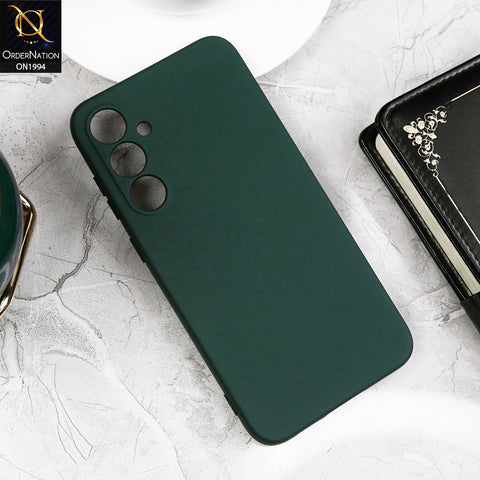 Samsung Galaxy S23 FE Cover - Dark Green - Matte Shockproof Sillica Gel Soft Case