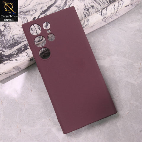 Samsung Galaxy S23 Ultra 5G Cover - Maroon - Matte Shockproof Sillica Gel Soft Case