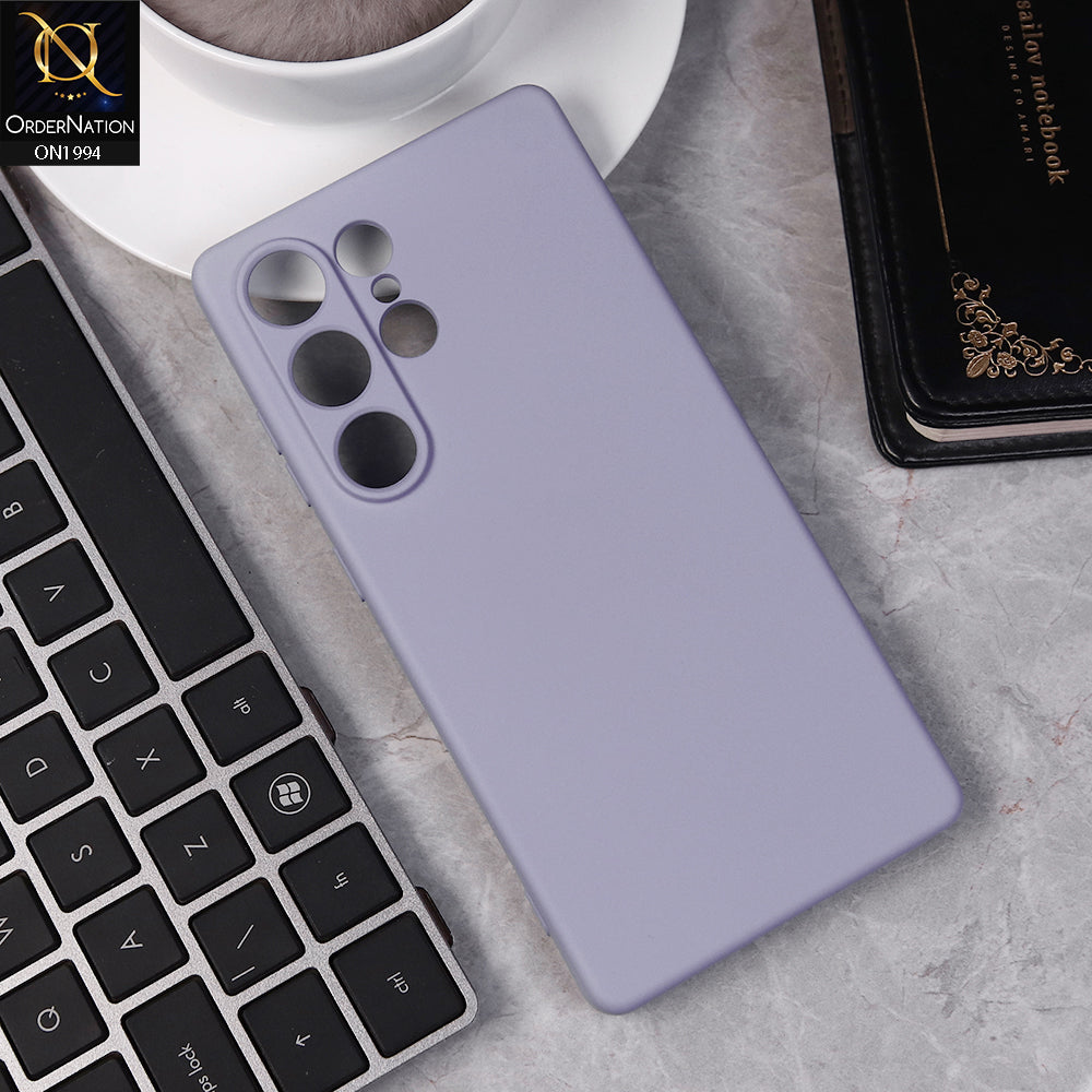 Samsung Galaxy S21 Ultra 5G Cover - Light Purple -  Matte Shockproof Sillica Gel Soft Case