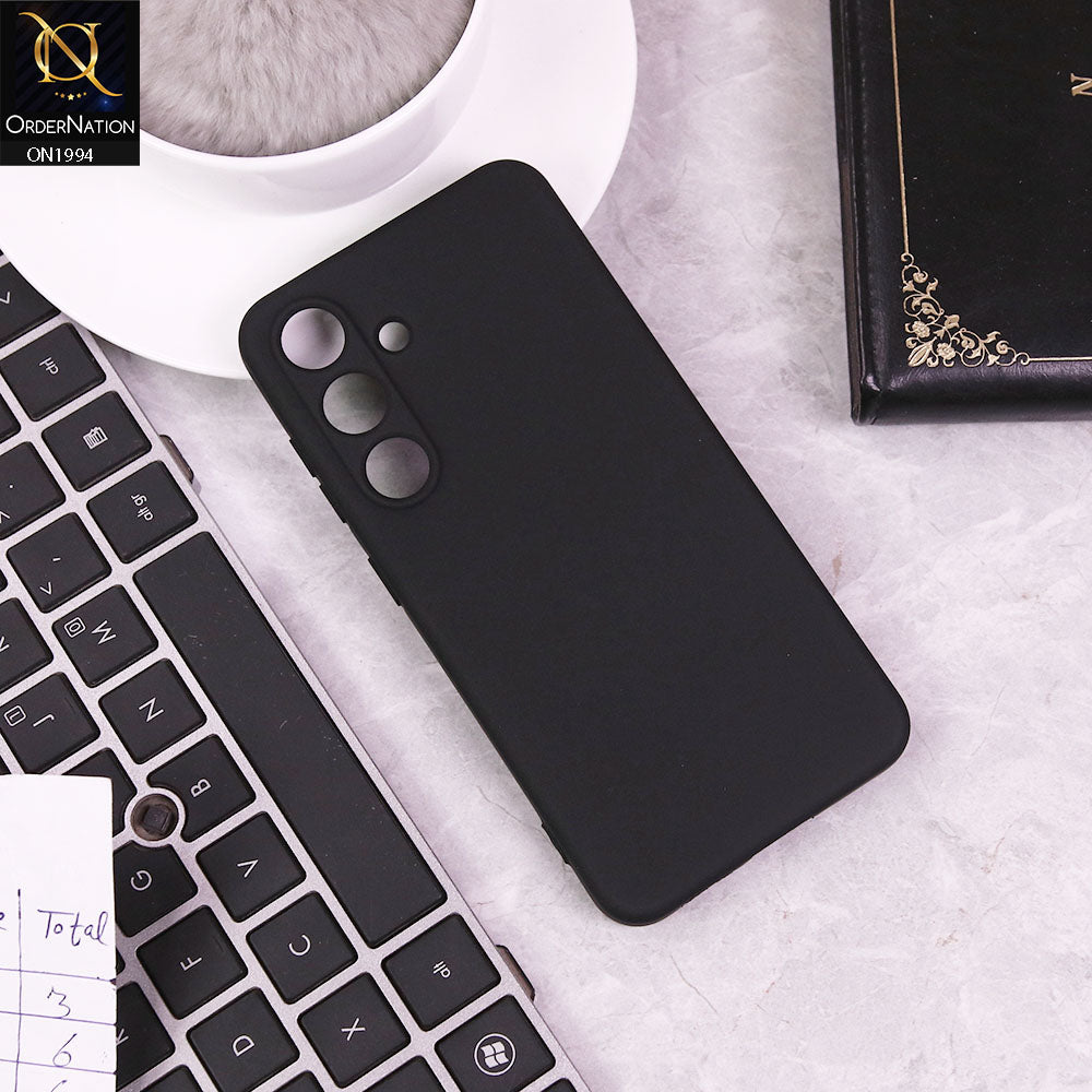 Samsung Galaxy S25 Cover - Black -  Matte Shockproof Sillica Gel Soft Case